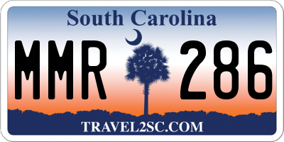 SC license plate MMR286