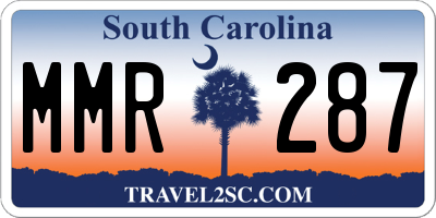 SC license plate MMR287