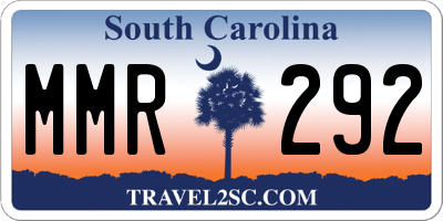 SC license plate MMR292