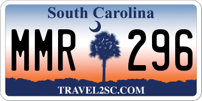 SC license plate MMR296