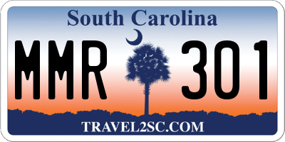 SC license plate MMR301