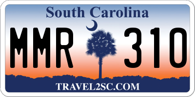SC license plate MMR310