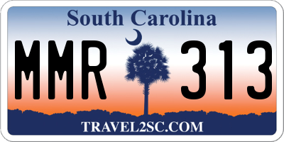 SC license plate MMR313