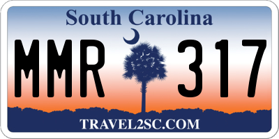 SC license plate MMR317