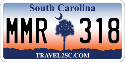 SC license plate MMR318