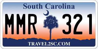 SC license plate MMR321