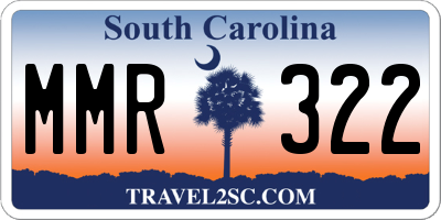SC license plate MMR322