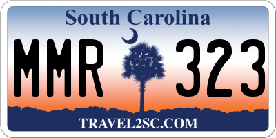 SC license plate MMR323