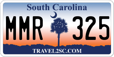 SC license plate MMR325