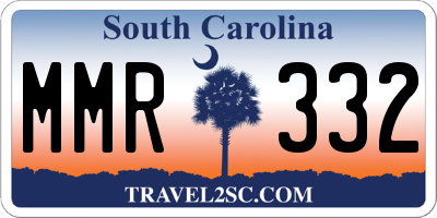 SC license plate MMR332