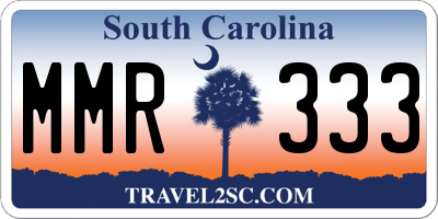 SC license plate MMR333