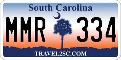 SC license plate MMR334