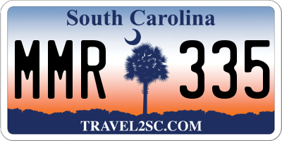 SC license plate MMR335