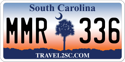 SC license plate MMR336