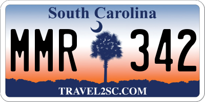 SC license plate MMR342
