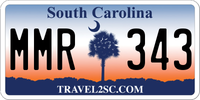 SC license plate MMR343