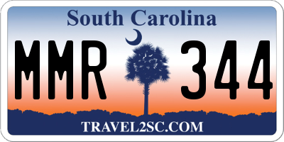SC license plate MMR344