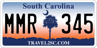 SC license plate MMR345