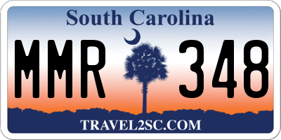 SC license plate MMR348