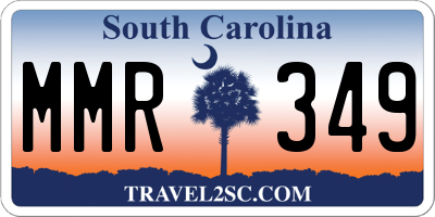 SC license plate MMR349