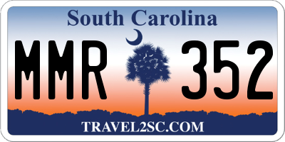 SC license plate MMR352