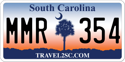 SC license plate MMR354