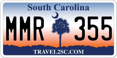 SC license plate MMR355