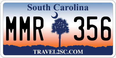 SC license plate MMR356