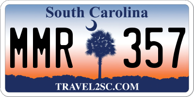 SC license plate MMR357
