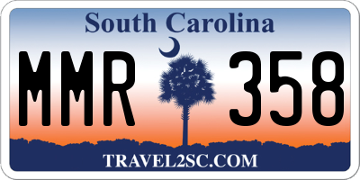 SC license plate MMR358