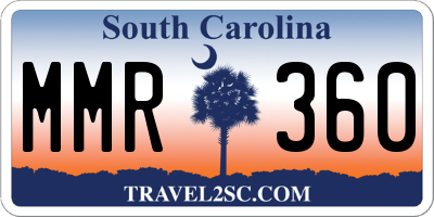SC license plate MMR360