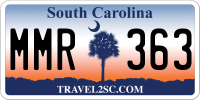SC license plate MMR363