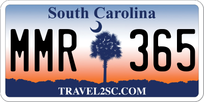 SC license plate MMR365