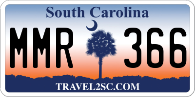 SC license plate MMR366