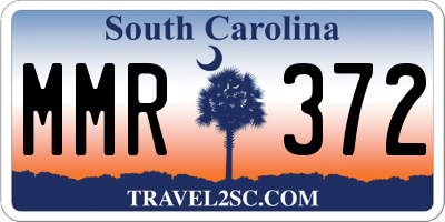 SC license plate MMR372