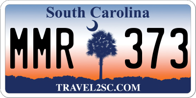 SC license plate MMR373