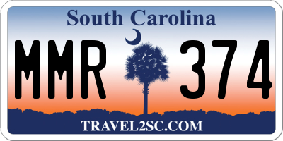 SC license plate MMR374