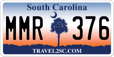 SC license plate MMR376