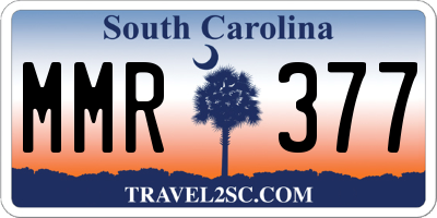 SC license plate MMR377
