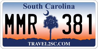 SC license plate MMR381
