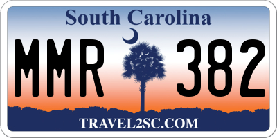 SC license plate MMR382