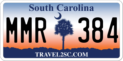 SC license plate MMR384