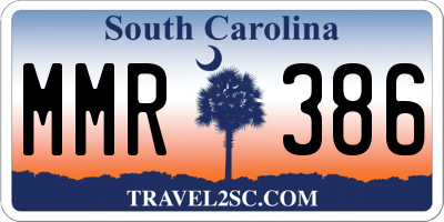 SC license plate MMR386