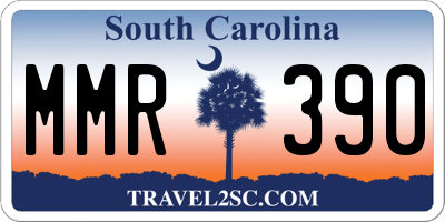 SC license plate MMR390