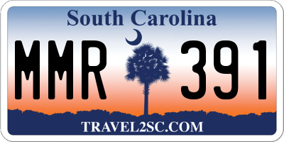 SC license plate MMR391
