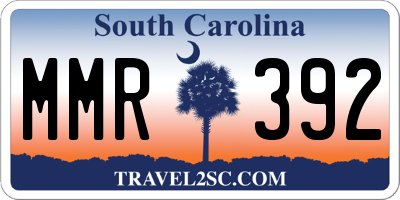SC license plate MMR392