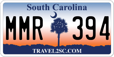 SC license plate MMR394