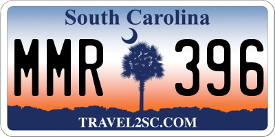 SC license plate MMR396