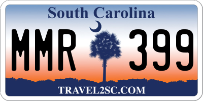 SC license plate MMR399