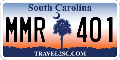 SC license plate MMR401